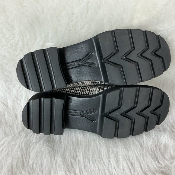 Vionic Gray White Black Metallic Houndstooth Fillmore Lug Penny Loafers 9.5 - Picture 7 of 8